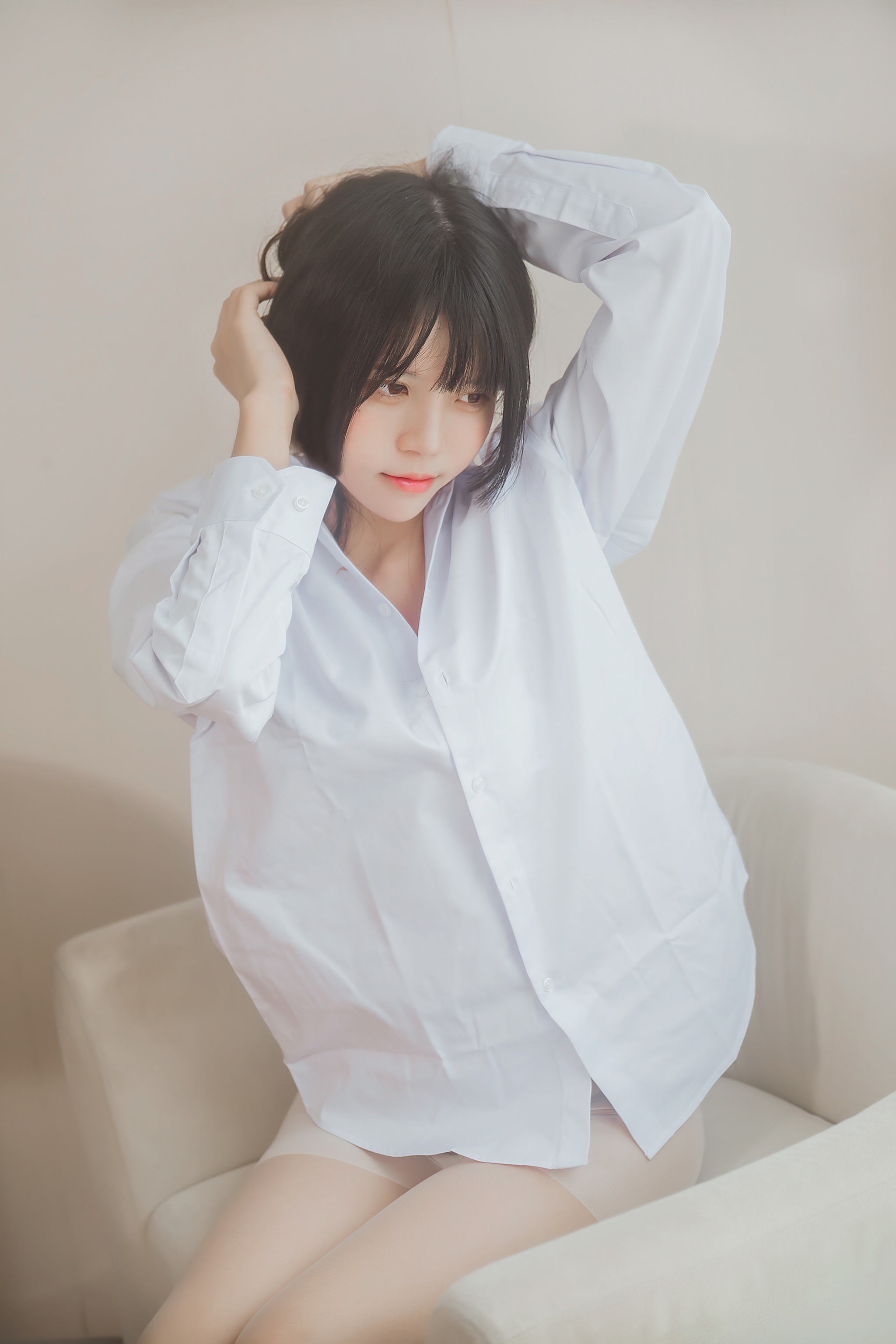 桜桃喵 - NO.002 白衬衫散发 [49P]-XikXak